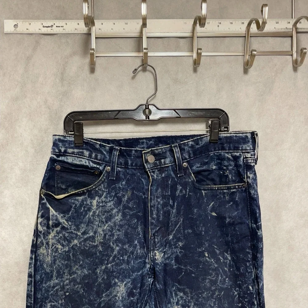 Levi's 541 Jeans Men 32x30 Blue Beige Tie Dye Athletic Taper Denim Acid Wash